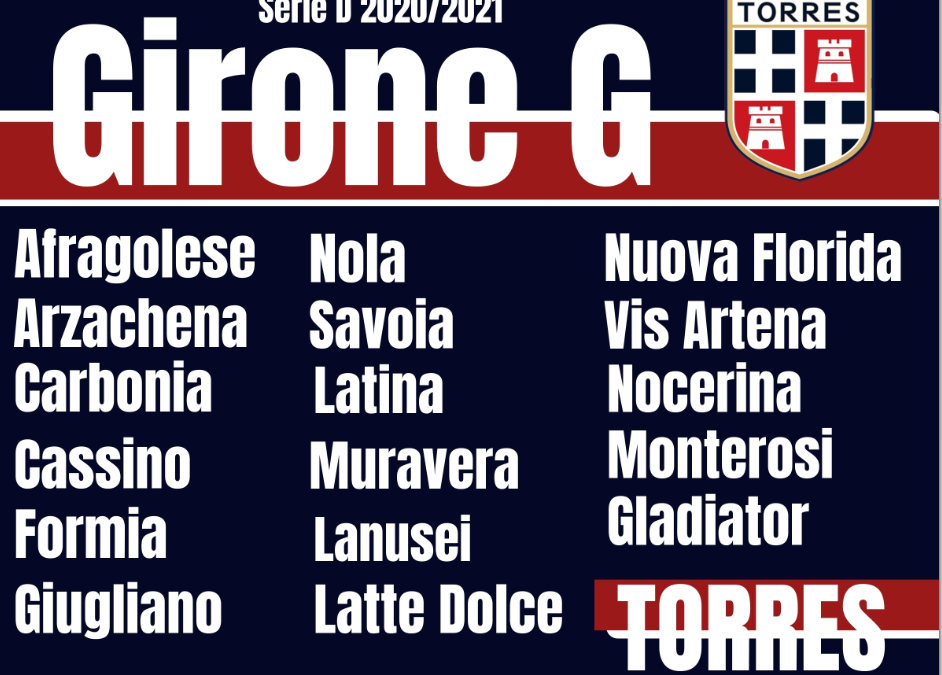 Torres nel girone G tra Sardegna, Lazio e Campania